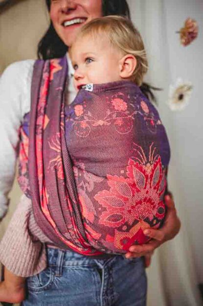 Peony Coral Dream, WRAP, [77% cotton, 14% linen, 5% ramie, 4% silk]