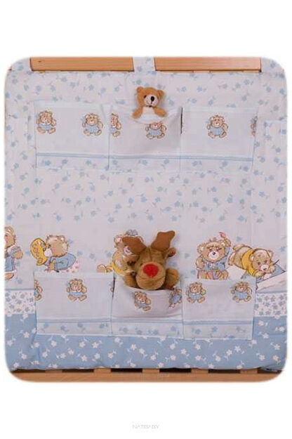 Blue teddies  (hanging pocket)