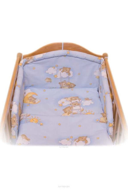 Teddies on the cloud blue (3 pieces)