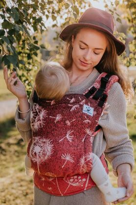 Dandelions Red, NatiGrow Adjustable Carrier [100% cotton]