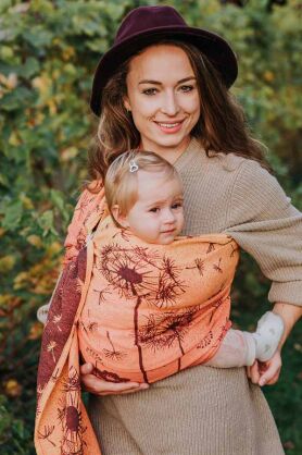 Dandelions Orange, Ring Sling [100% cotton]